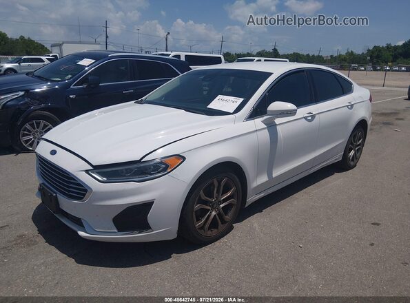 3FA6P0CD3KR141657 2019 FORD FUSION White Առջևի ձախ երեք քառորդ տեսարան