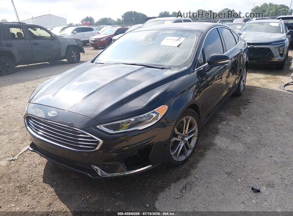 3FA6P0CD3KR150780 2019 FORD FUSION Black წინა მარცხენა ხედი სამი მეოთხედიდან