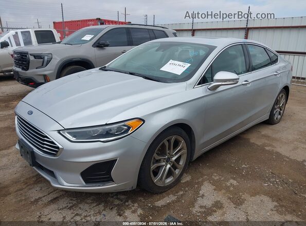 3FA6P0CD3KR238406 2019 FORD FUSION Silver წინა მარცხენა ხედი სამი მეოთხედიდან
