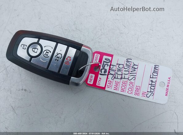 3FA6P0CD3KR238406 2019 FORD FUSION Silver წინა პანელის ხედი