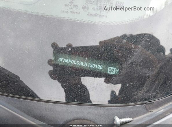 3FA6P0CD3LR130126 2020 FORD FUSION Gray ძრავის განყოფილების ხედი