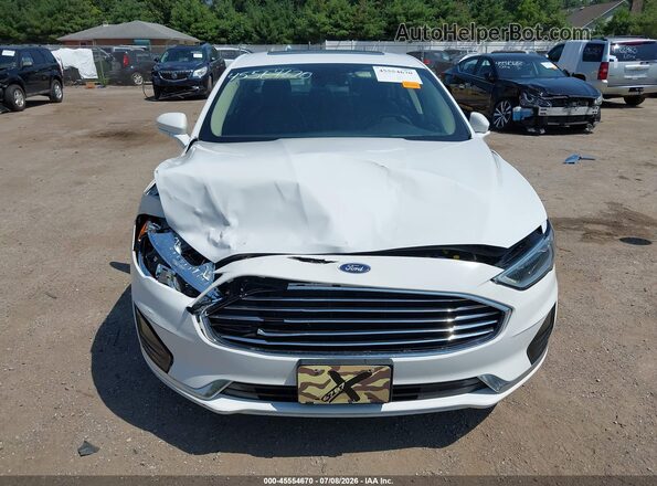 3FA6P0CD3LR152658 2020 FORD FUSION White Instrument cluster view