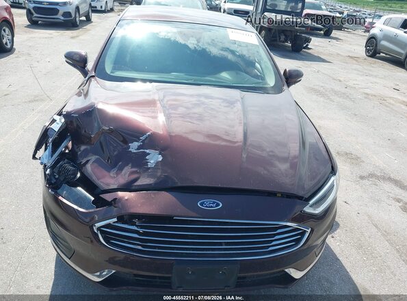 3FA6P0CD6KR219834 2019 FORD FUSION Темно-бордовый Вид щитка приборов