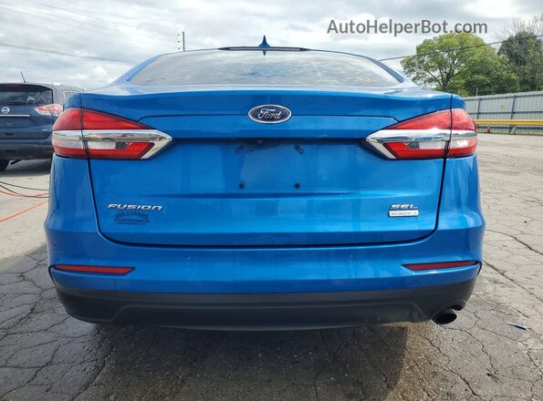 3FA6P0CD6LR116821 2020 FORD FUSION Синий Вид сзади