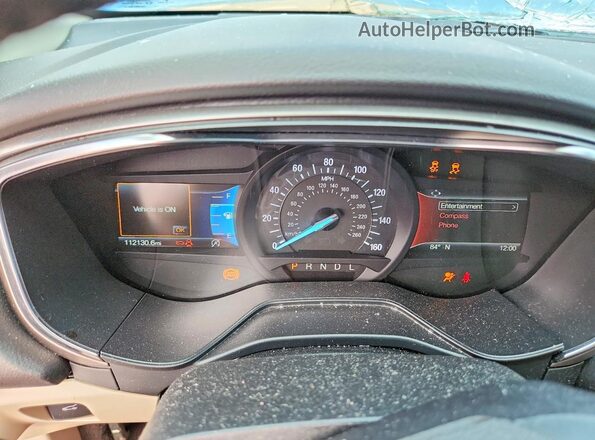 3FA6P0CD6LR116821 2020 FORD FUSION Синий Вид щитка приборов