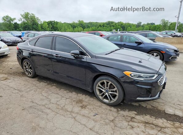3FA6P0CD7KR181644 2019 FORD FUSION Черный Передняя правая четверть