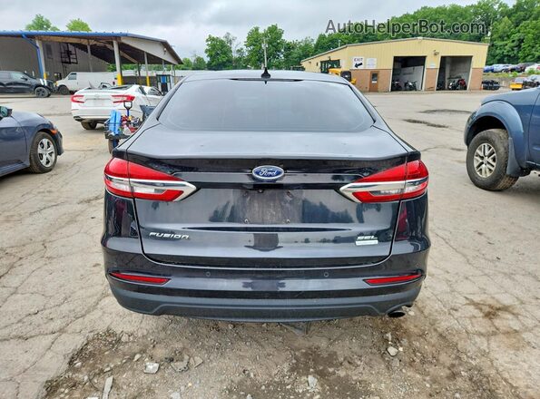 3FA6P0CD7KR181644 2019 FORD FUSION Черный Вид сзади