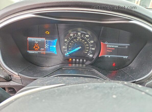 3FA6P0CD7KR181644 2019 FORD FUSION Черный Вид щитка приборов