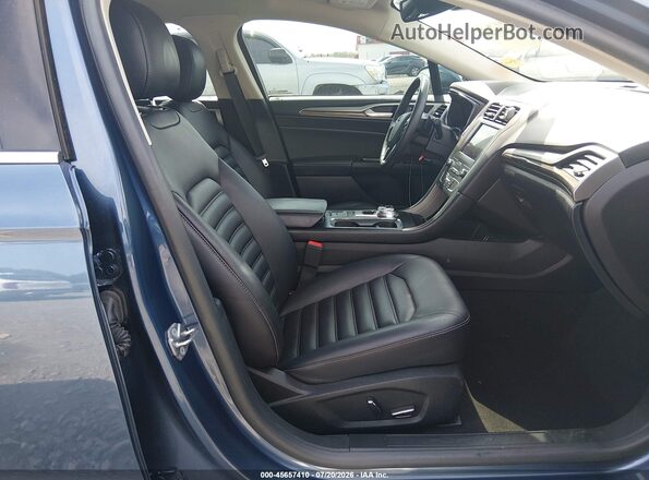 3FA6P0CD7KR193616 2019 FORD FUSION Синий Вид салона спереди