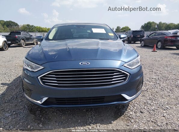 3FA6P0CD7KR193616 2019 FORD FUSION Синий Вид задней части салона