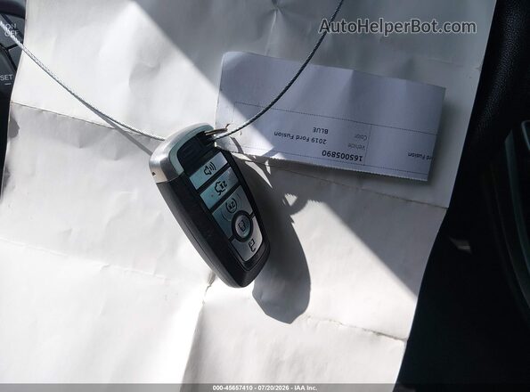 3FA6P0CD7KR193616 2019 FORD FUSION Синий Вид панели приборов