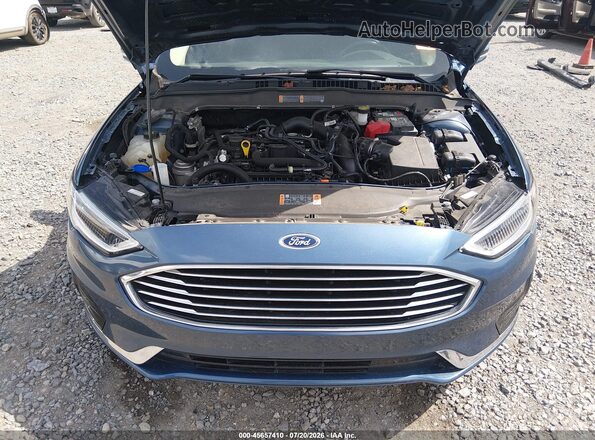 3FA6P0CD7KR193616 2019 FORD FUSION Синий Вид сзади