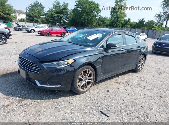 3FA6P0CD8KR237221 2019 FORD FUSION Черный Передняя левая четверть