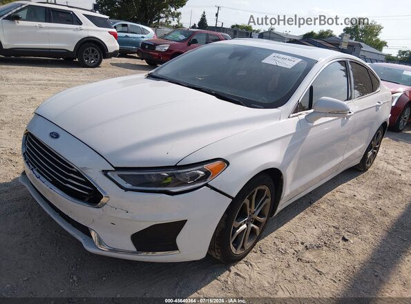 3FA6P0CD8KR253984 2019 FORD FUSION Белый Передняя левая четверть
