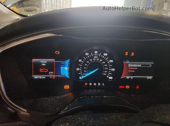 3FA6P0CD8LR195960 2020 FORD FUSION Charcoal ხელსაწყოთა პანელის ხედი