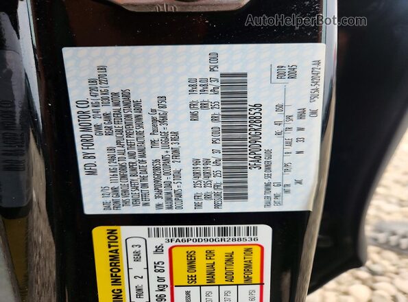 3FA6P0D90GR288536 2016 FORD FUSION Черный Вид подкапотного пространства