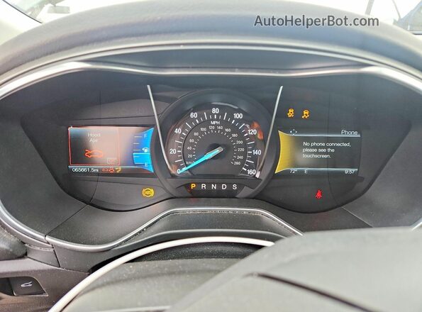 3FA6P0D90GR288536 2016 FORD FUSION Черный Вид щитка приборов