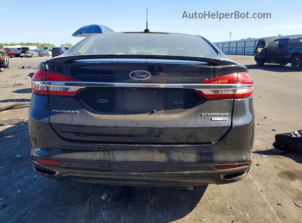 3FA6P0D90JR188251 2018 FORD FUSION Black Вид ззаду