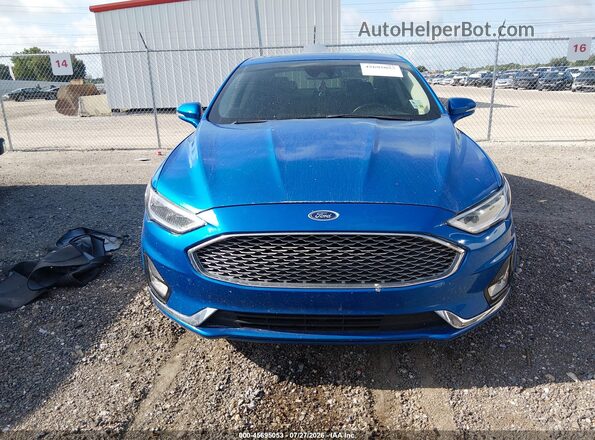 3FA6P0D90LR117084 2020 FORD FUSION Синий Вид щитка приборов