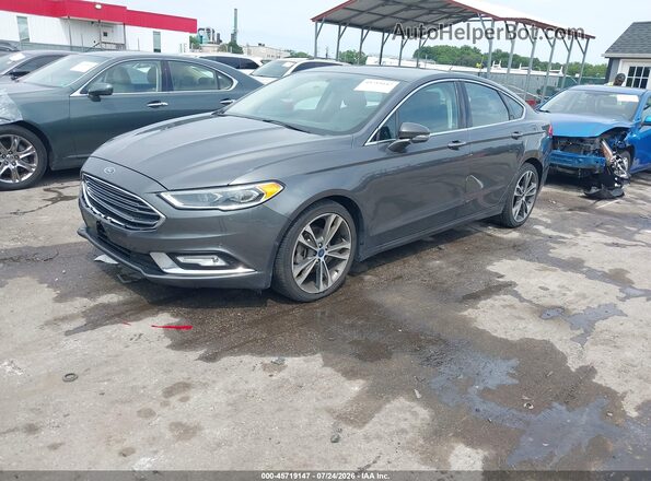 3FA6P0D91HR100690 2017 FORD FUSION Gray Передня ліва чверть