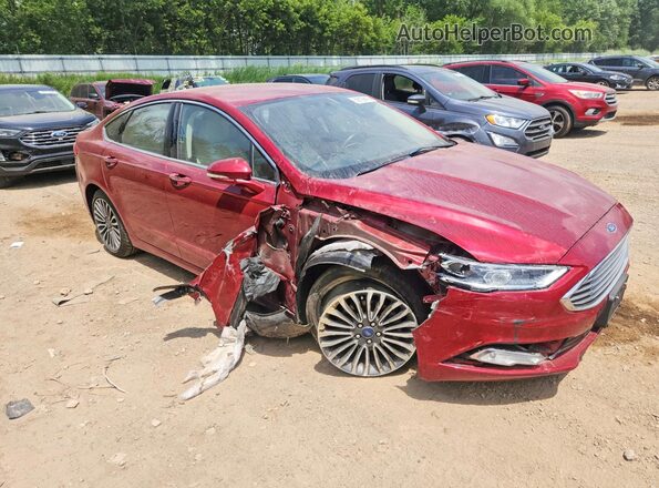 3FA6P0D91JR247341 2018 FORD FUSION Maroon Передня права чверть