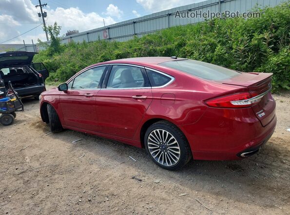 3FA6P0D91JR247341 2018 FORD FUSION Maroon Задня ліва чверть