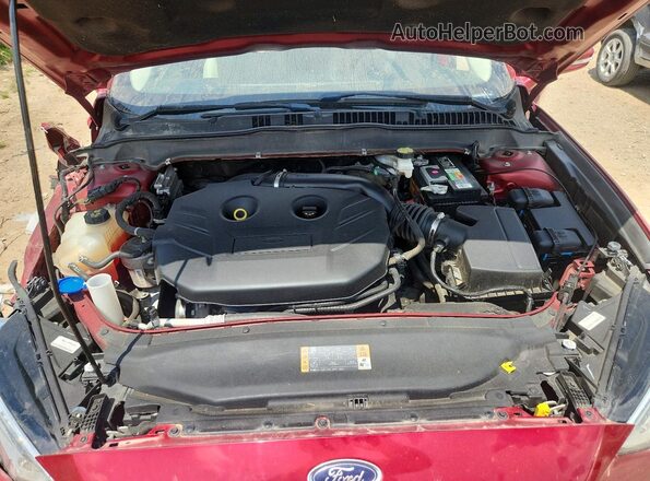 3FA6P0D91JR247341 2018 FORD FUSION Maroon Вид задньої частини салону