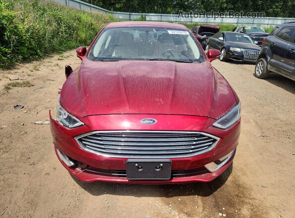 3FA6P0D91JR247341 2018 FORD FUSION Maroon Вид спереду