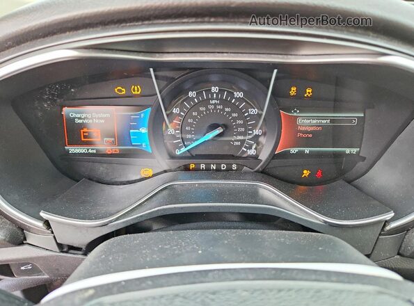 3FA6P0D92JR247512 2018 FORD FUSION Blue Вид щитка приладів