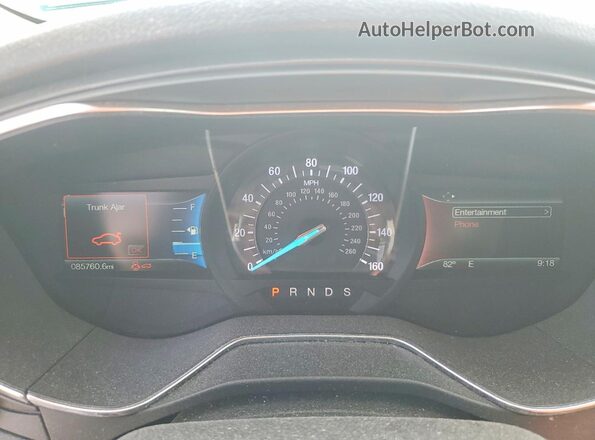 3FA6P0D93JR206726 2018 FORD FUSION Черный Вид щитка приборов
