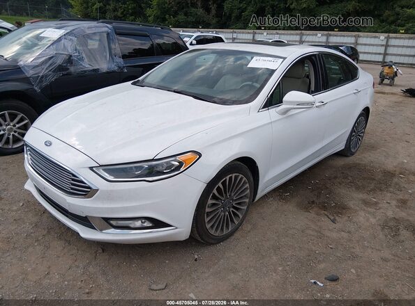 3FA6P0D94JR168987 2018 FORD FUSION Белый Передняя левая четверть