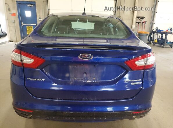 3FA6P0D95GR214979 2016 FORD FUSION Синий Вид сзади