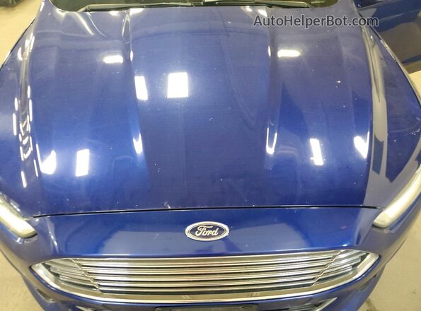 3FA6P0D95GR214979 2016 FORD FUSION Синий Вид задней части салона