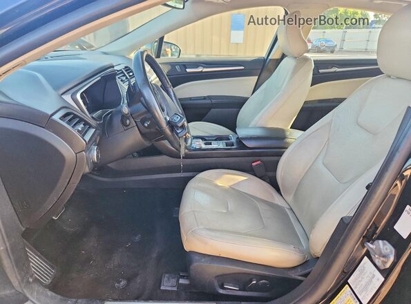 3FA6P0D95JR134170 2018 FORD FUSION Black წინა სალონის ხედი