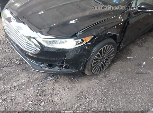 3FA6P0D95JR197267 2018 FORD FUSION Black Front view