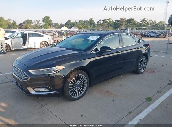 3FA6P0D97JR137961 2018 FORD FUSION Black Vista tres cuartos delantera izquierda