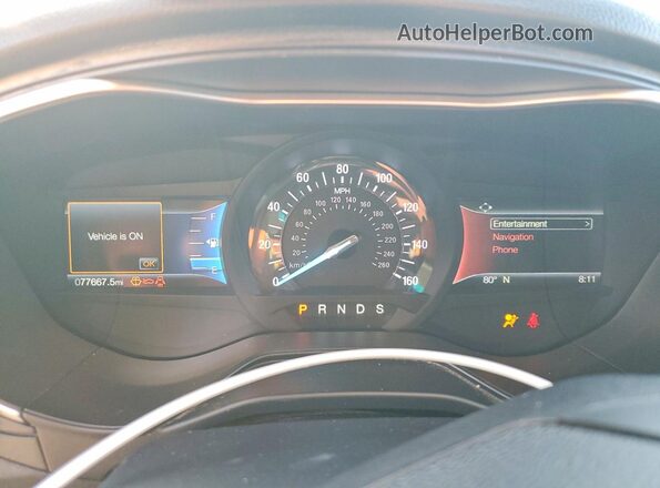 3FA6P0D97KR210893 2019 FORD FUSION Maroon Vista del cuadro de instrumentos