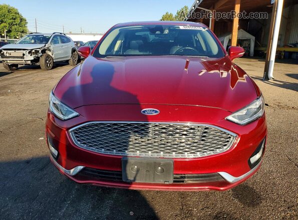 3FA6P0D97KR210893 2019 FORD FUSION Maroon Vista frontal