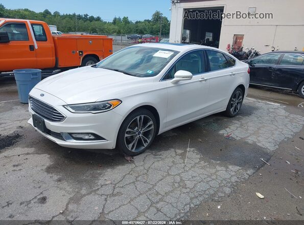 3FA6P0D98HR239733 2017 FORD FUSION White Առջևի ձախ երեք քառորդ տեսարան