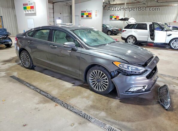 3FA6P0D99JR188524 2018 FORD FUSION Gray Delantero derecho