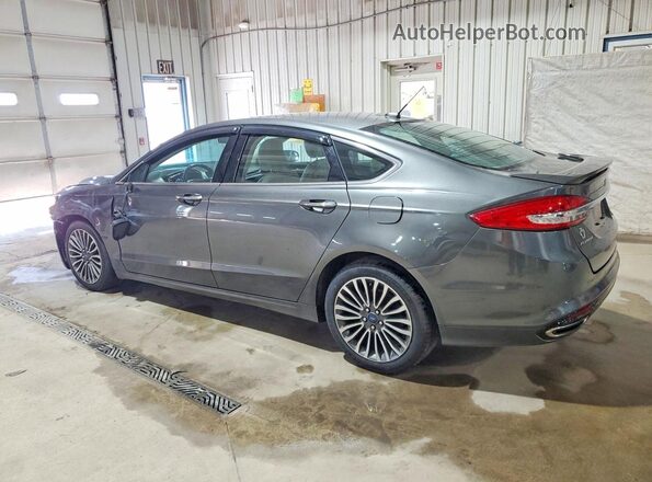 3FA6P0D99JR188524 2018 FORD FUSION Gray Trasero izquierdo