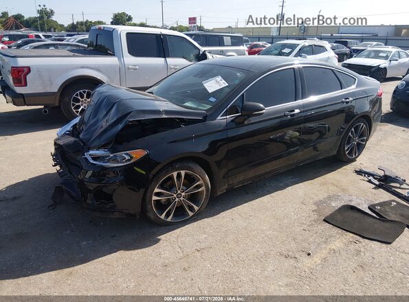 3FA6P0D99KR186595 2019 FORD FUSION Черный Передняя левая четверть