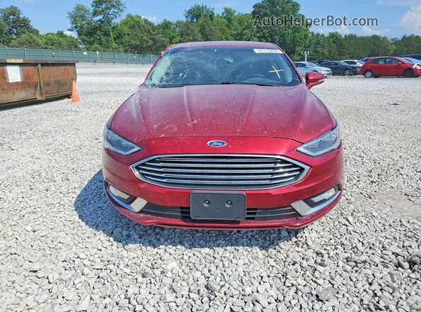 3FA6P0D9XJR206058 2018 FORD FUSION Red Դիմացի տեսք