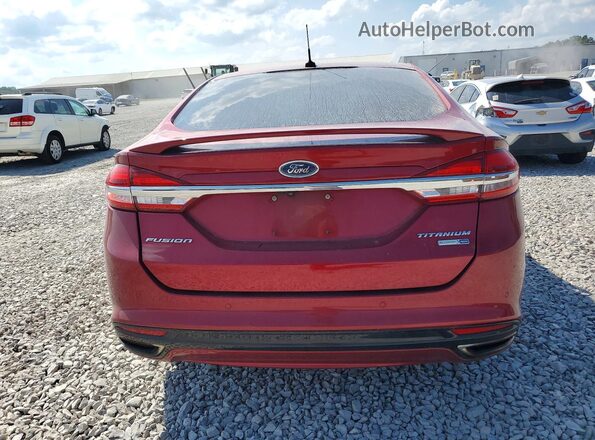3FA6P0D9XJR206058 2018 FORD FUSION Red Հետևի տեսք