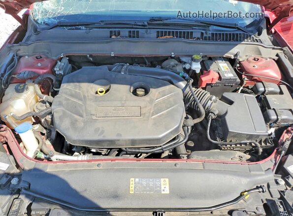 3FA6P0D9XJR206058 2018 FORD FUSION Red Սալոնի հետևի տեսք