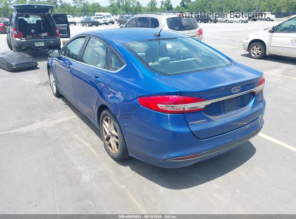 3FA6P0G70HR145307 2017 FORD FUSION Blue Rear left