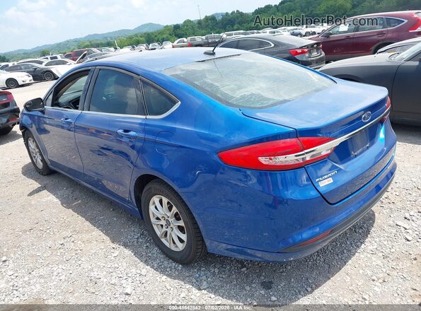 3FA6P0G70HR199478 2017 FORD FUSION Blue Trasero izquierdo