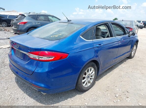 3FA6P0G70HR199478 2017 FORD FUSION Blue Trasero derecho