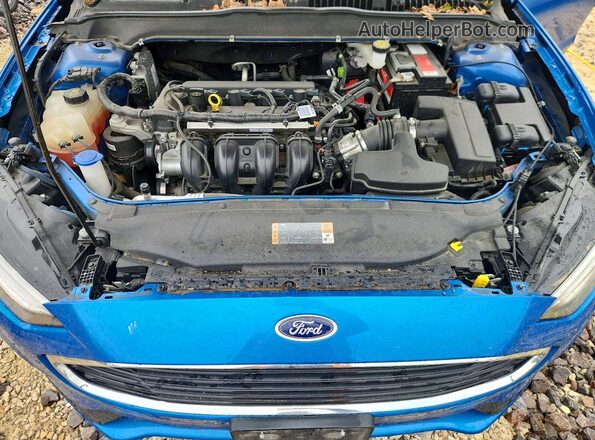 3FA6P0G70LR135708 2020 FORD FUSION Blue Вид задньої частини салону