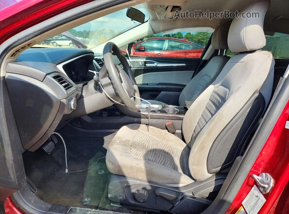 3FA6P0G73GR402877 2016 FORD FUSION Red Widok wnętrza z przodu